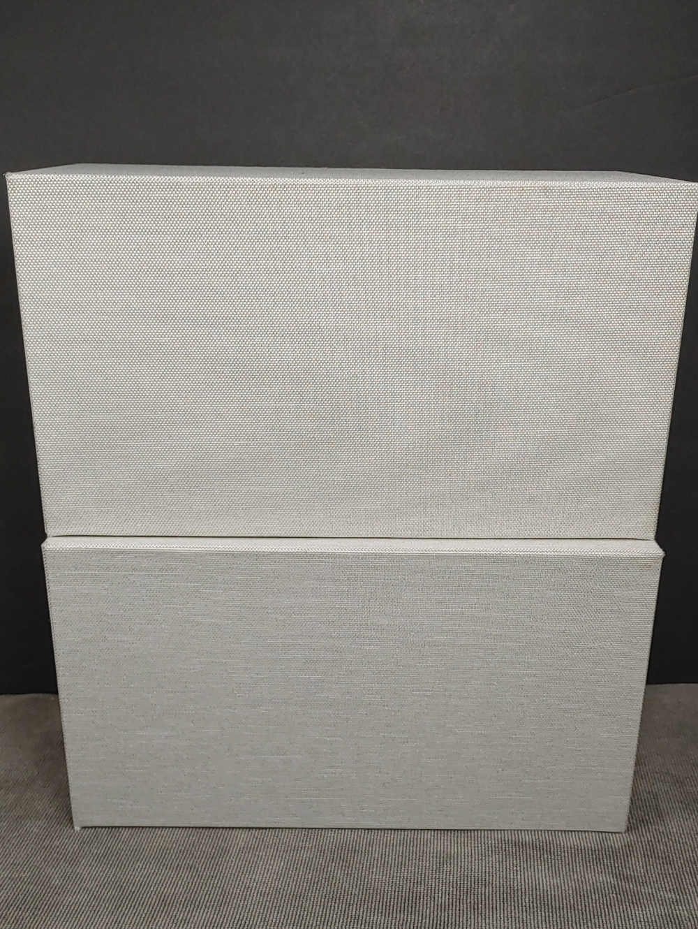 Caraway Organizer Storage Bins Set of 2 - Gray Fabric - Picture 3 of 5